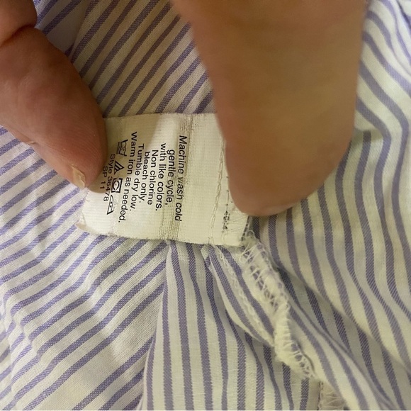 J Crew Striped Button-up Shirt Blouse Sz 12 - Picture 11 of 14